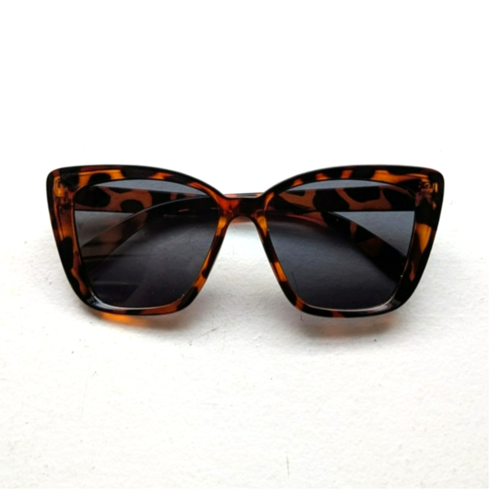 Retro Tortoishell Cat Eye Sunglasses 70s Festival Orange Sunnies Leopard Shades - Picture 2 of 7